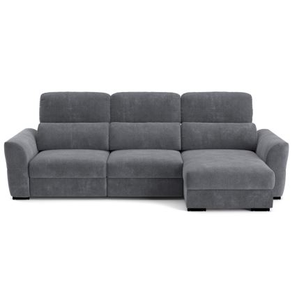 Universelles, ausziehbares 3‑Sitzer‑Ecksofa mit Stauraum TRENTO Anthrazit