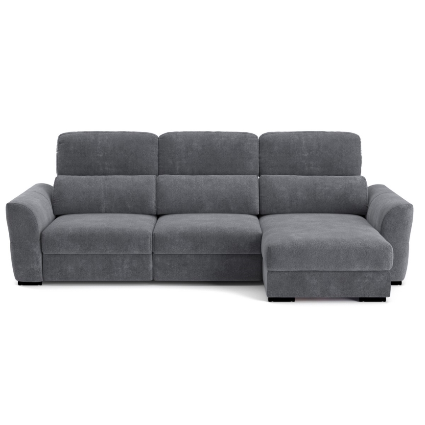 Universelles, ausziehbares 3‑Sitzer‑Ecksofa mit Stauraum TRENTO Anthrazit