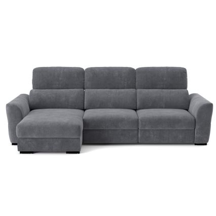 Universelles, ausziehbares 3‑Sitzer‑Ecksofa mit Stauraum TRENTO Anthrazit