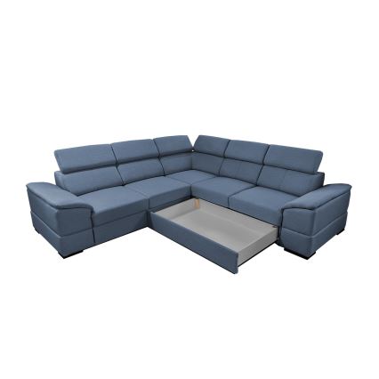 Universelles Eck-Schlafsofa mit Stauraum GRANADA in Blau