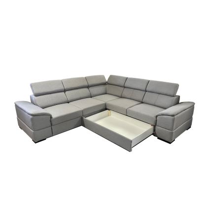 Universelles Eck-Schlafsofa mit Stauraum GRANADA in Grau