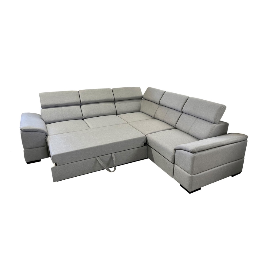 Universelles Eck-Schlafsofa mit Stauraum GRANADA in Grau