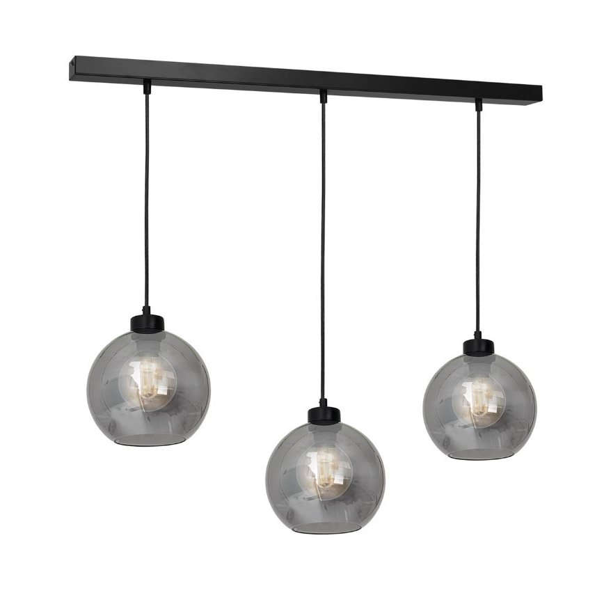 Universelles Ersatzglas SOFIA E27, Ø 20 cm, rauchschwarz