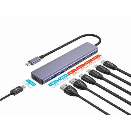 USB-C-Hub 7-in-1 Power Delivery 100 W