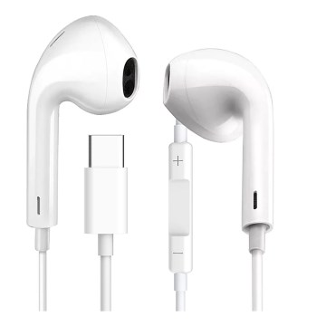 USB-C Kopfhörer mit Mikrofon, weiß