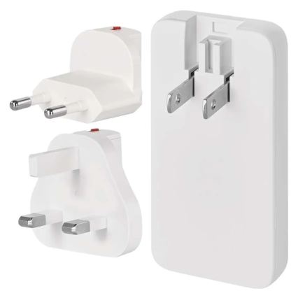USB-GaN-Reiseadapter mit austauschbaren Steckaufsätzen, 100–250 V
