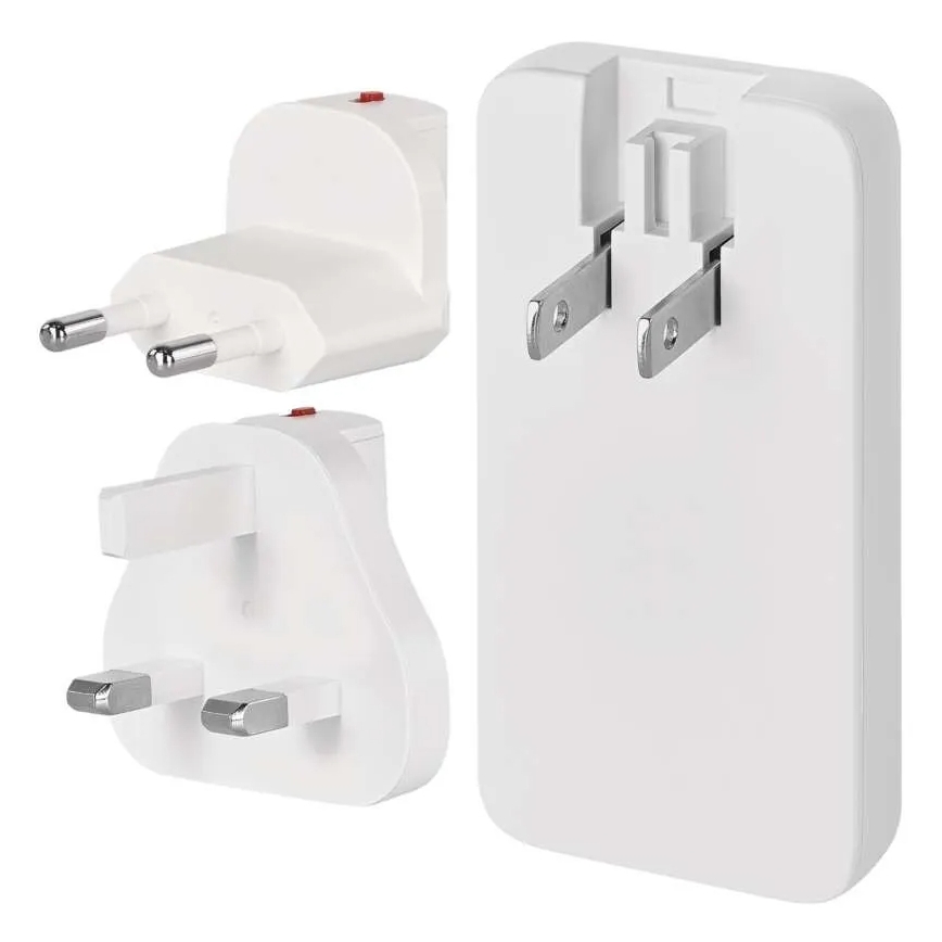 USB-GaN-Reiseadapter mit austauschbaren Steckaufsätzen, 100–250 V