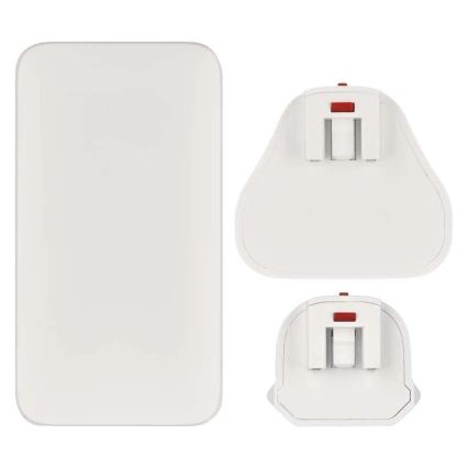 USB-GaN-Reiseadapter mit austauschbaren Steckaufsätzen, 100–250 V
