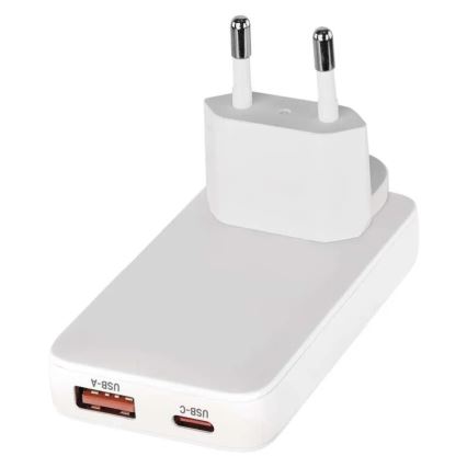 USB-GaN-Reiseadapter mit austauschbaren Steckaufsätzen, 100–250 V