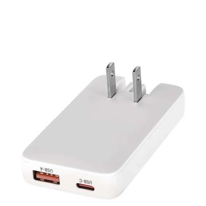 USB-GaN-Reiseadapter mit austauschbaren Steckaufsätzen, 100–250 V