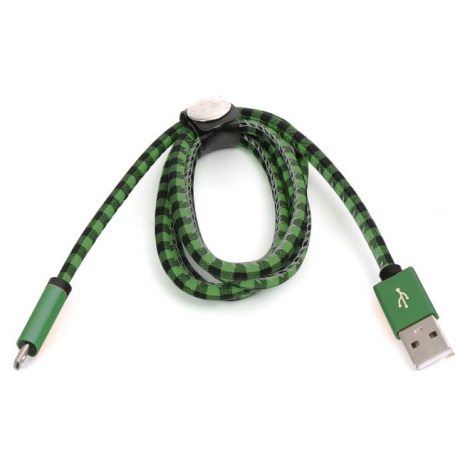 USB-Kabel USB A / Micro USB-Stecker 1m grün