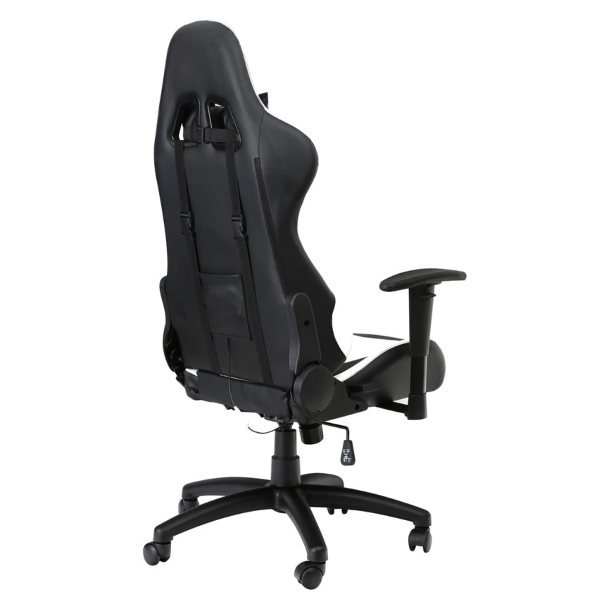VARR Flash Gaming-Stuhl mit LED-RGB-Hintergrundbeleuchtung + Fernbedienung schwarz/weiß