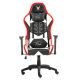 VARR Flash Gaming-Stuhl mit LED-RGB-Hintergrundbeleuchtung + Fernbedienung schwarz/weiß