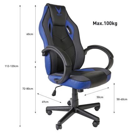 VARR Indianapolis Gaming-Stuhl schwarz/blau