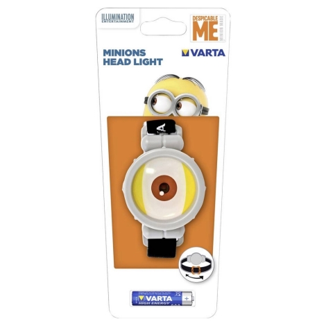 Varta LED-Stirnlampe Minion Kopfleuchte Kopflampe Kinderlampe Fahrradhelmlampe 