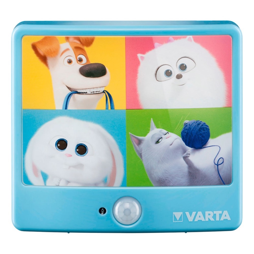 Varta 15642 - LED-Kinderwandleuchte mit Sensor THE SECRET LIFE OF PETS LED/3xAAA