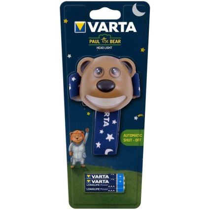 Varta 17500 - LED Kinder Stirnlampe BEAR LED/3xAAA