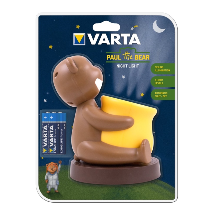 Varta 17501 - LED-Tischlampe für Kinder PAUL 2xLED/3xAAA