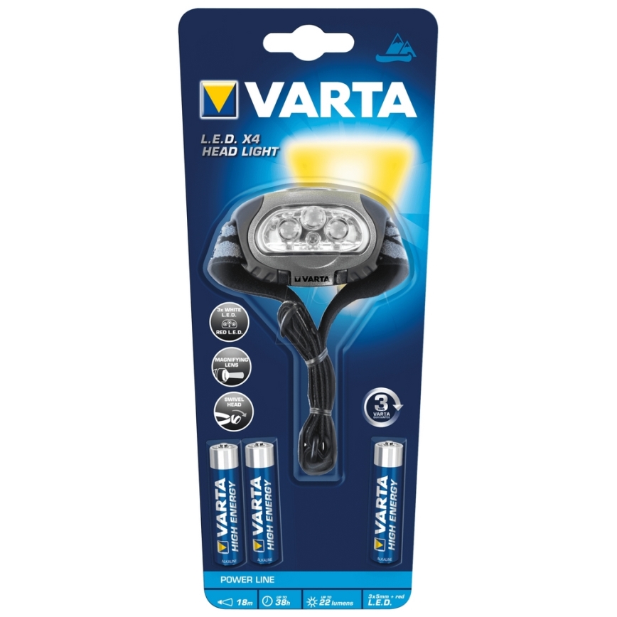 Varta 17631 - LED Stirnlampe H20 LED/3xAAA