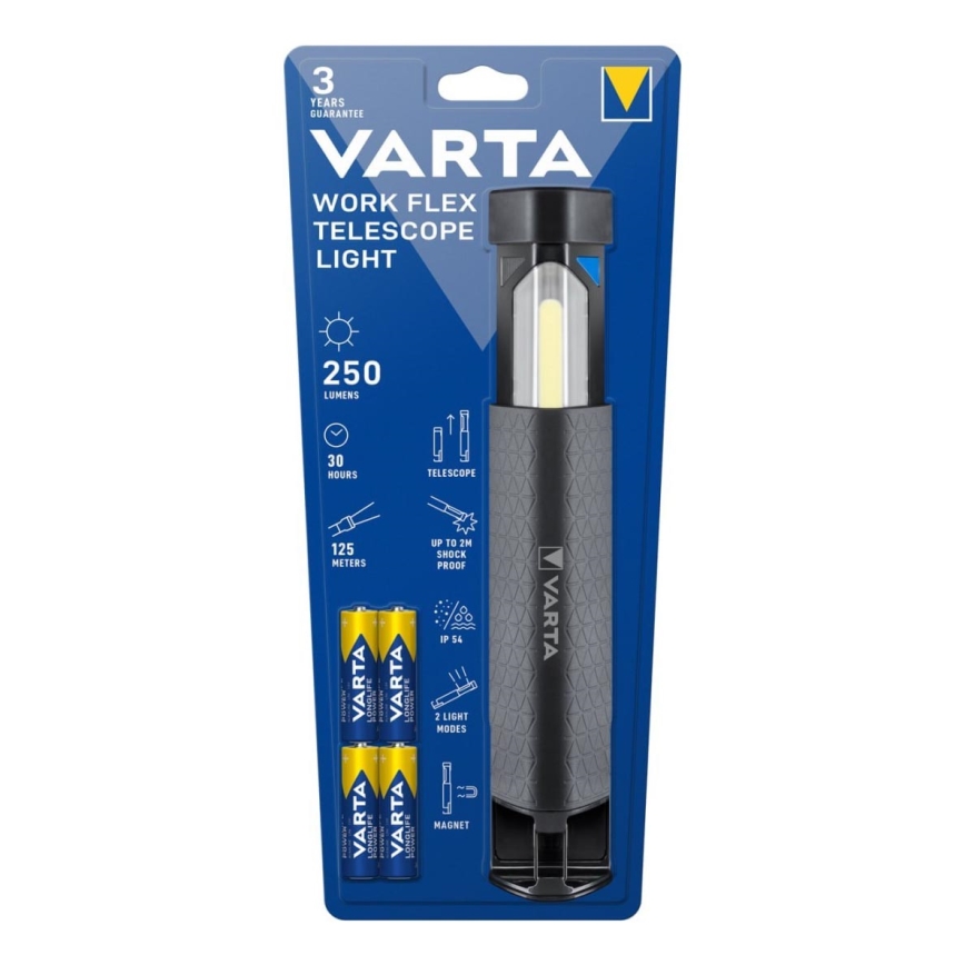 Varta 18646101421 - LED-Taschenlampe WORK FLEX LED/4xAA IP54