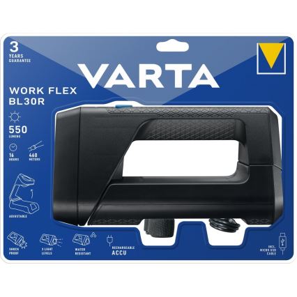 Varta 18684101401 - Tragbare LED-Taschenlampe WORK FLEX LED/5W/5V 2600mAh IPX4