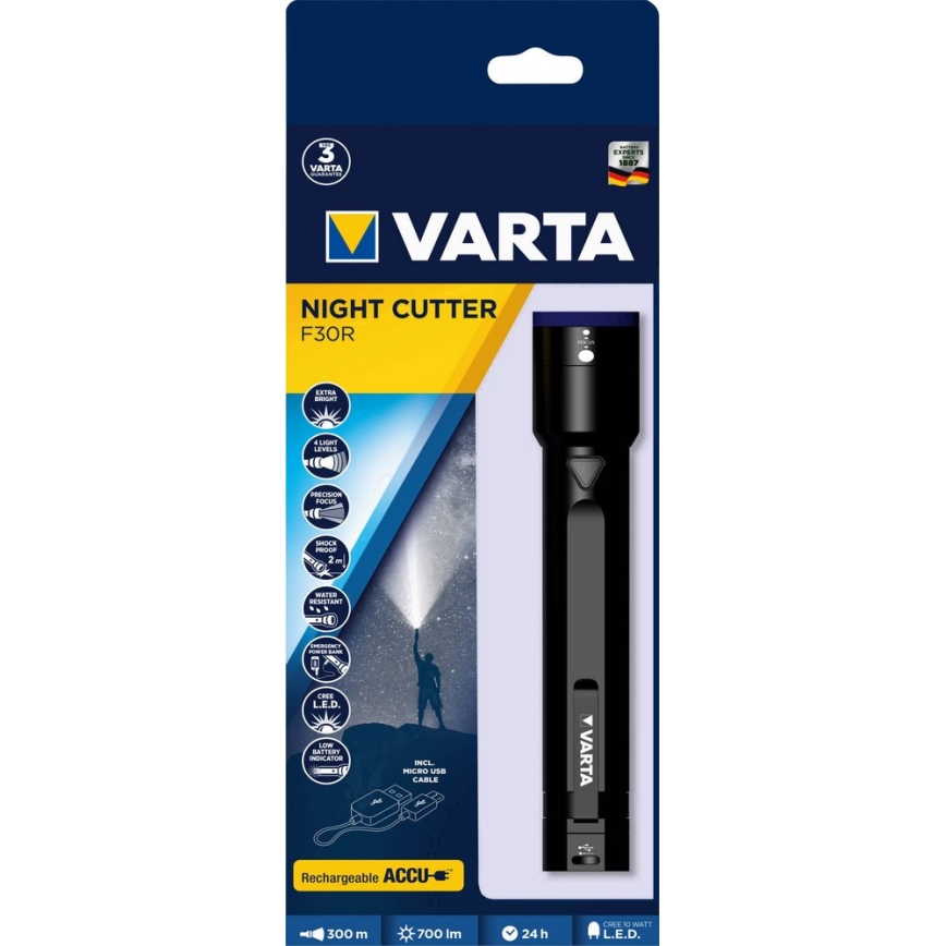 VARTA 18901 - LED Laterne USB LED/10W - Powerbank 2600mAh