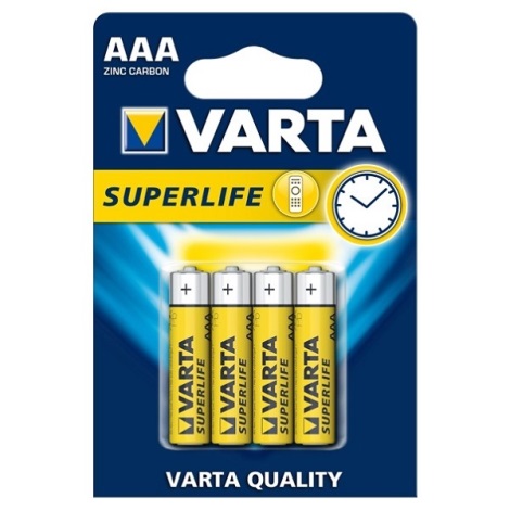 Varta 2003 - 4 St Zink-Kohle-Batterie SUPERLIFE AAA 1,5V