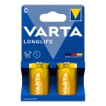 Varta 4114101422 - 2 Stück Alkaline-Batterien LONGLIFE LR14/C 1,5V