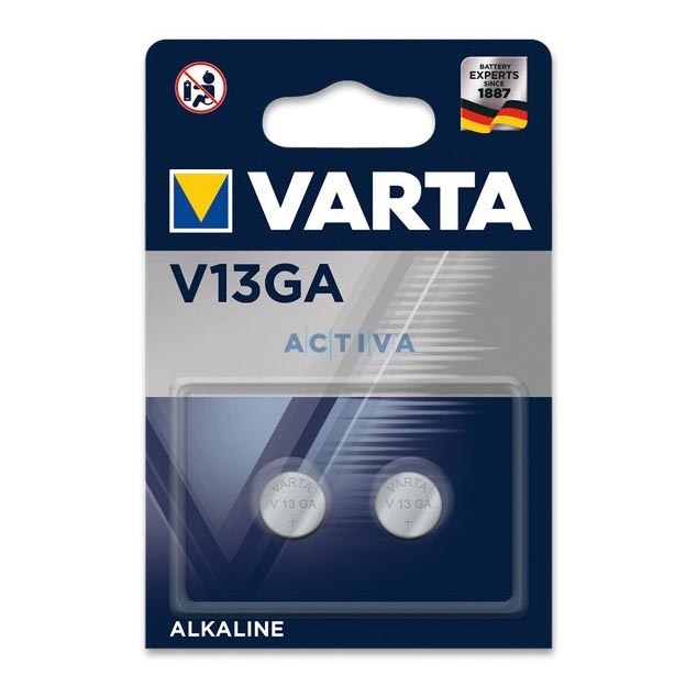 Varta 4276101402 - 2 Stk Alkalische Knopfzelle ELECTRONICS V13GA 1,5V