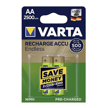 VARTA 56686 - 2x Ladebatterie 2500 mAh AA 1,2V