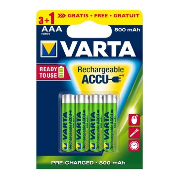 Varta 5670 - 3+1 St Ladebatterie ACCU AAA Ni-MH/800mAh/1,2V