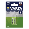Varta 56733 - 2 St wiederaufladbare Batterie SOLAR ACCU AAA NiMH/550mAh/1,2V