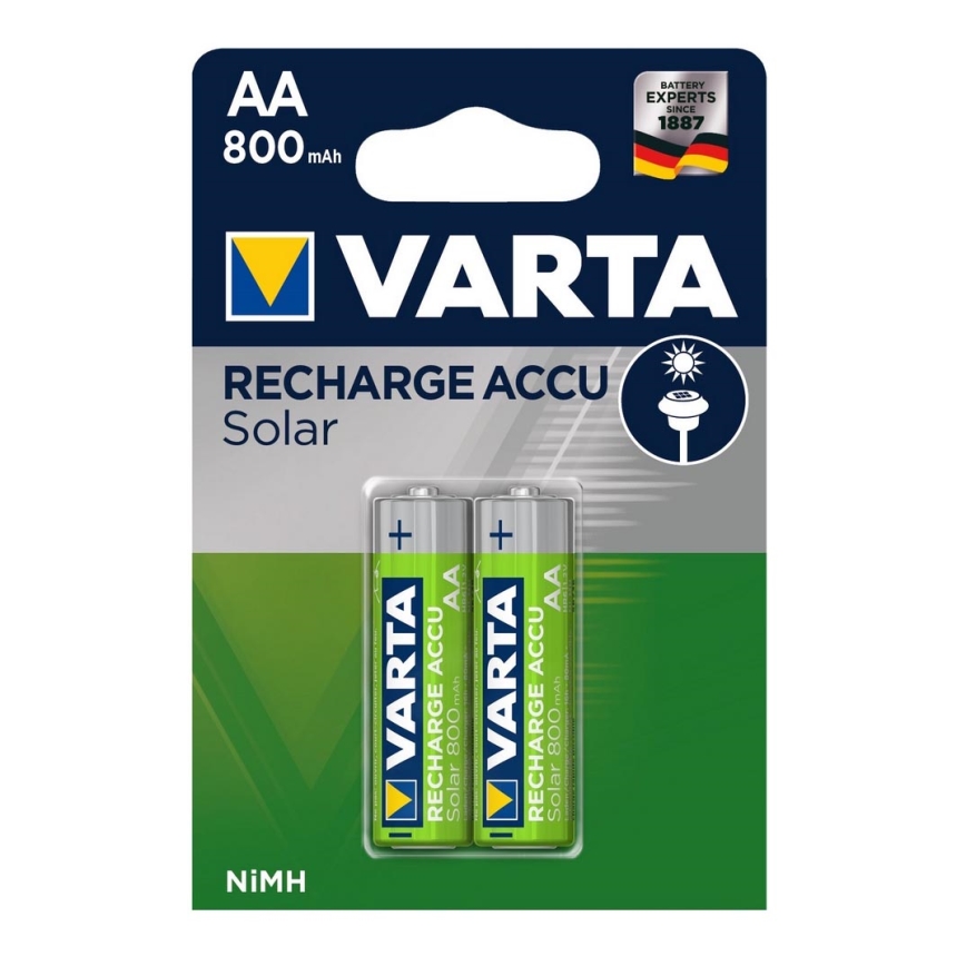 Varta 56736 - 2 St Ladebatterie SOLAR ACCU AA NiMH/800mAh/1,2V