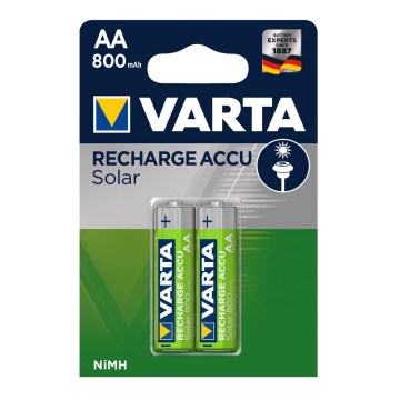 Varta 56736 - 2 Stück Wiederaufladbare Batterien SOLAR ACCU AA NiMH/800mAh/1,2V