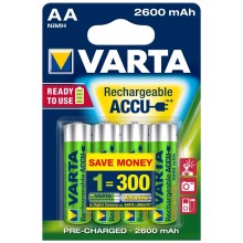 Varta 5716 - 4 St Ladebatterie ACCU AA NiMH/2600mAh/1,2V