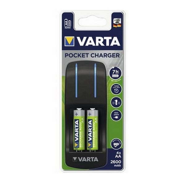 Varta 57642101471 - Batterieladegerät POCKET CHARGER 4x AA  100-240V