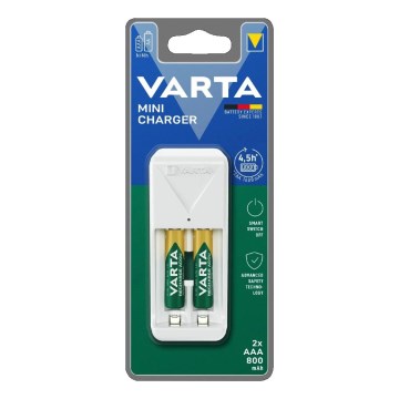 Varta 57656201421 - Batterieladegerät für 2x AA/AAA 800 mAh 230V