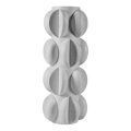 Vase 37x19 cm Kunstharz/mattweiß