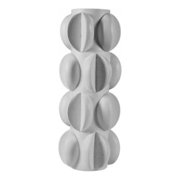 Vase 37x19 cm Kunstharz/mattweiß