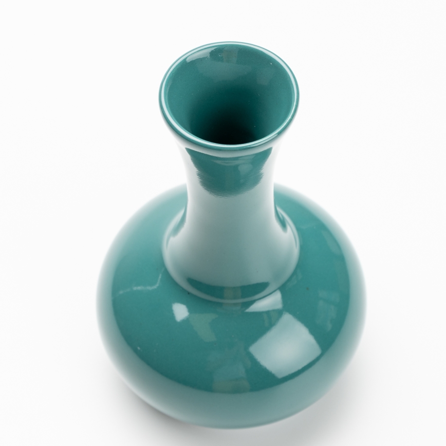 Vase Alena dunkel türkisfarben