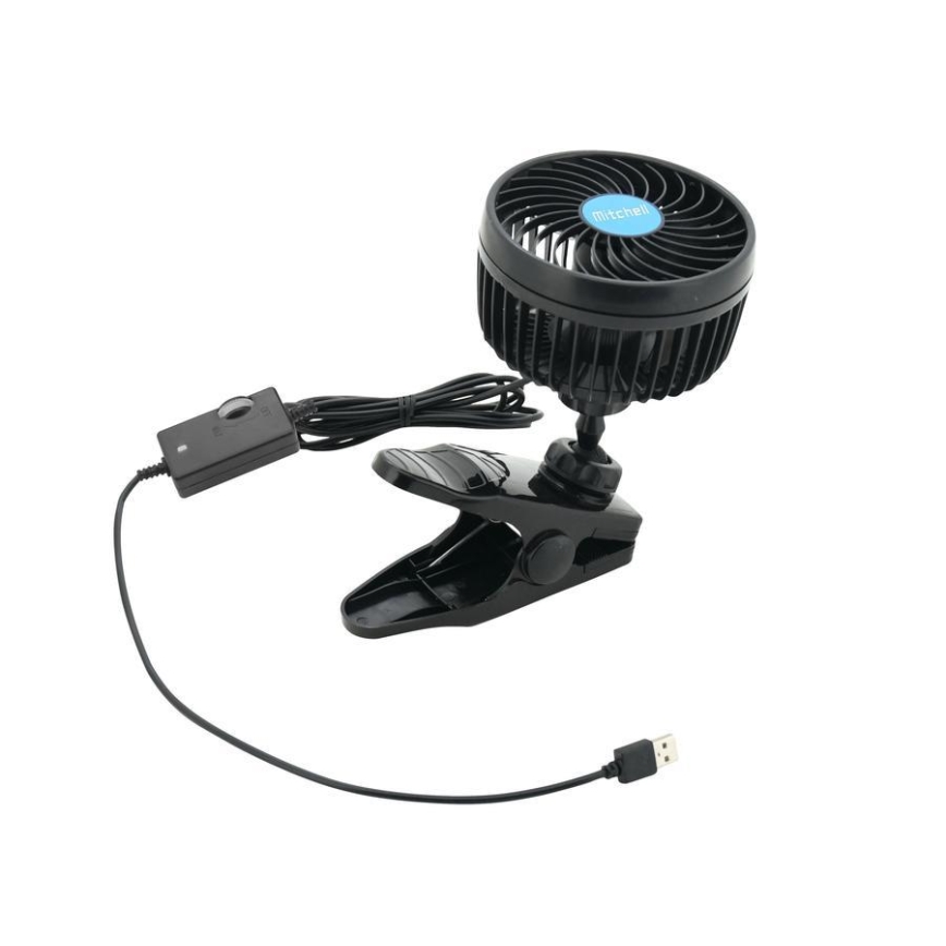 Ventilator mit Klemme USB 4W/5V schwarz