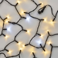 Verbindbare Lichterkette 100 LEDs/10 m IP44 kalt-/warmweiß schwarz