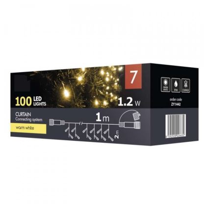 Verbindungs-LED-Weihnachtslichterkette STANDART 2 m 100xLED/1,2W IP44