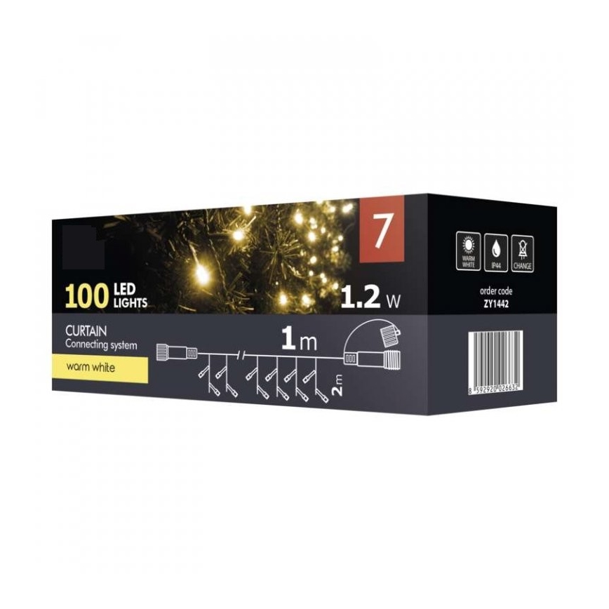 Verbindungs-LED-Weihnachtslichterkette STANDART 2 m 100xLED/1,2W IP44