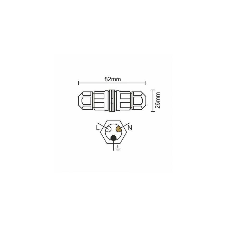 Verbindungskupplung C20A/WP/3x1,5/2