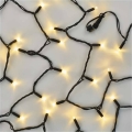 Verkettbare Lichterkette 100xLED/10m IP44 warmweiß schwarz