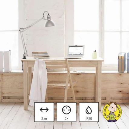 Verlängerungskabel 2Z + 2x USB-A + USB-C 1,4 m