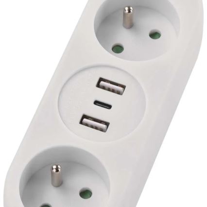 Verlängerungskabel 2Z + 2x USB-A + USB-C 1,4 m
