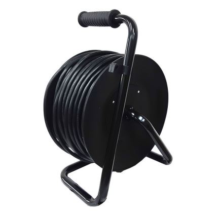 Verlängerungskabel auf Kabeltrommel 50 m schwarz