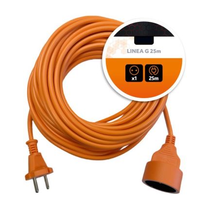 Verlängerungskabel LINEA G 1-fach 25 m orange